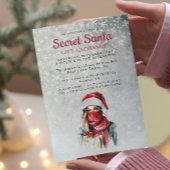 Hat und Scarf Gray Secret Weihnachts-Party Einladung