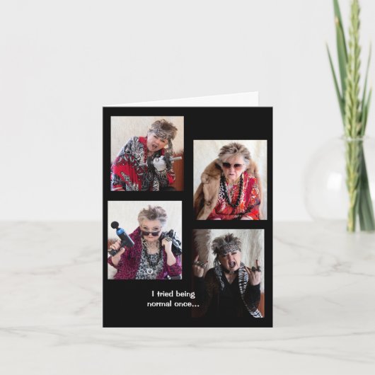 Hat versucht, normal zu sein, sobald geklappte Gru Karte (Vorderseite)