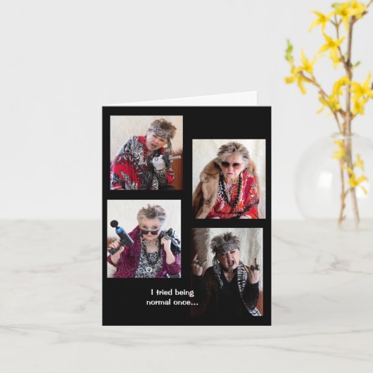 Hat versucht, normal zu sein, sobald geklappte Gru Karte (Gelbe Blume)