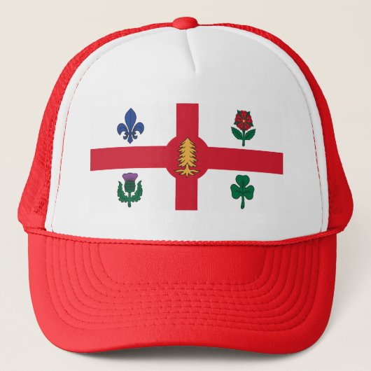 Hat with Flag of Montreal, Canada Truckerkappe (Vorderseite)