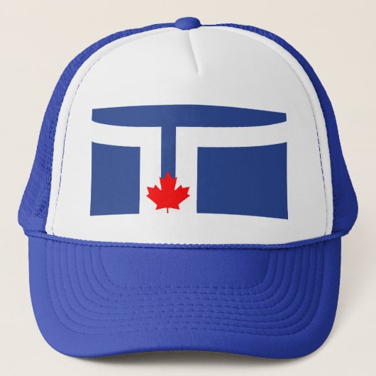 Hat with Flag of Toronto, Ontario, Canada Truckerkappe (Vorderseite)