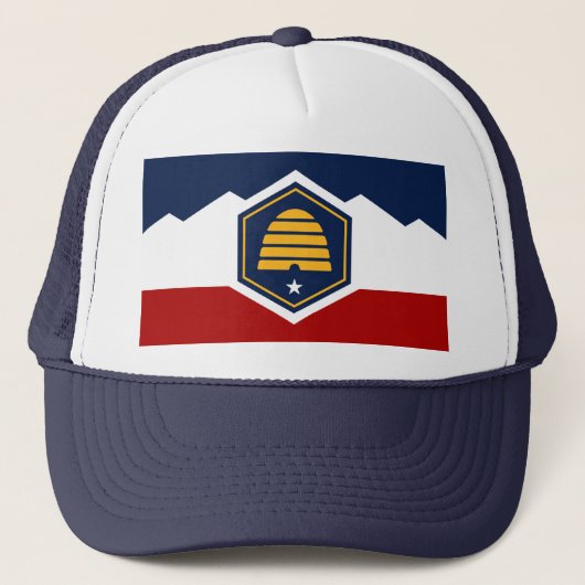 Hat with Flag of Utah, USA Truckerkappe (Vorderseite)