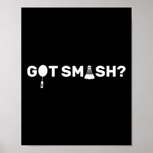 Hat zerschmettert_ Lustiger Badminton-Shuttle Badm Poster (Vorne)