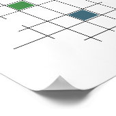 Hatch Mitte Jahrhundert Modernes Retro-Poster Poster (Ecke)