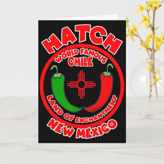 Hatch New Mexico World Famous Chile Land Of Enchan Karte (Gelbe Blume)