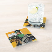 Hatcheck Girl Glasuntersetzer (Schrägansicht)