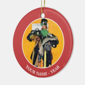 Hatcheck Girl Keramik Ornament (Links)