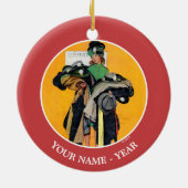 Hatcheck Girl Keramik Ornament (Hinten)