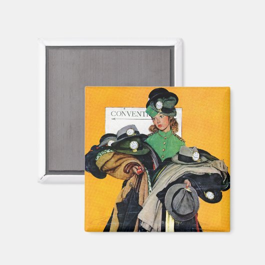 Hatcheck Girl Magnet (Vorderseite/Rückseite)