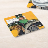 Hatcheck Girl Rechteckiger Pappuntersetzer (angewinkelt)