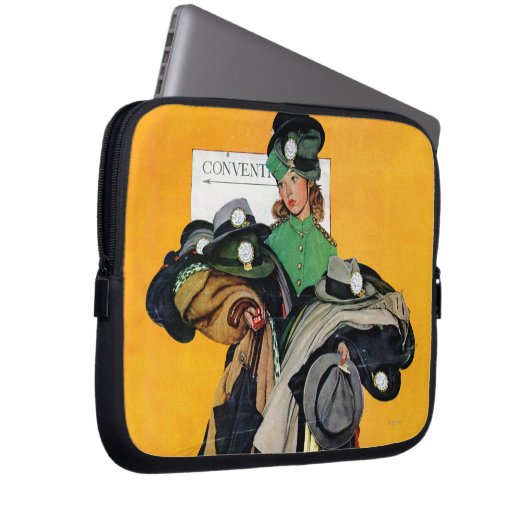 Hatcheck Mädchen Laptopschutzhülle (Vorne Rechts)