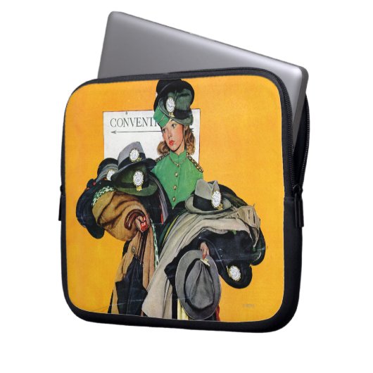 Hatcheck Mädchen Laptopschutzhülle (Vorderseite Links)