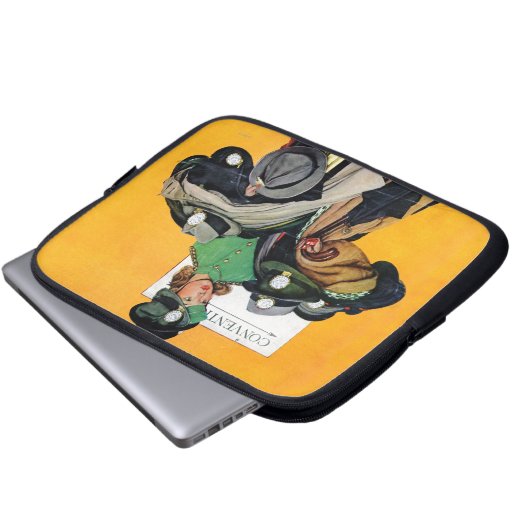 Hatcheck Mädchen Laptopschutzhülle (Vorne Knopf)