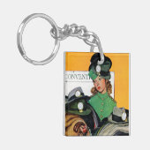 Hatcheck Mädchen Schlüsselanhänger (Vorderseite links)