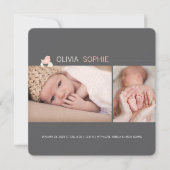 Hatched Egg Baby Chick Girl Geburtserklärung Ankündigung (Vorderseite)