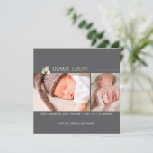 Hatched Ei Baby Chick Foto Geburtsankündigung Ankündigung (Stehend Vorderseite)