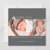 Hatched Ei Baby Chick Foto Geburtsankündigung Ankündigung (Vorderseite)