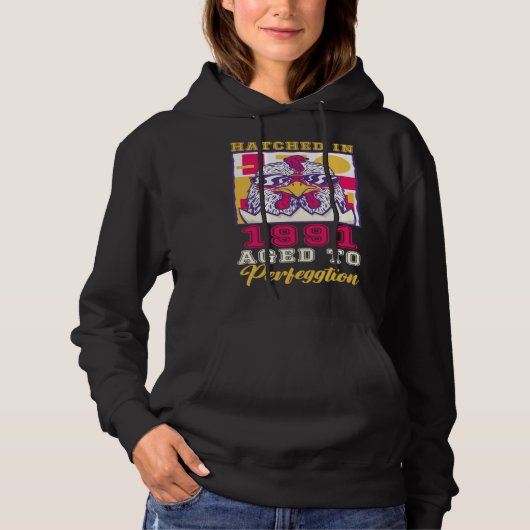 Hatched in 1991 Aged to Perfeggtion Hoodie (Vorderseite)