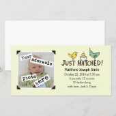 Hatched! Kinderankündigung Ankündigung (Vorne/Hinten)