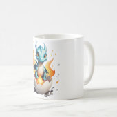 Hatchender Baby-Drache Fantasy Kaffeetasse (VorderseiteRechts)