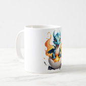 Hatchender Baby-Drache Fantasy Kaffeetasse (Vorderseite Links)