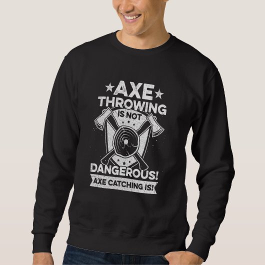 Hatchet Throwing für einen Ax-Throwing-Champion Sweatshirt (Vorderseite)