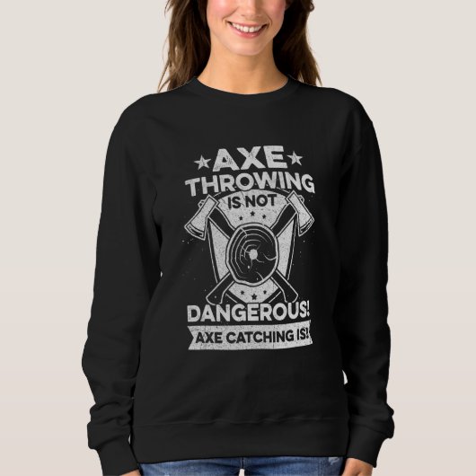 Hatchet Throwing für einen Ax-Throwing-Champion Sweatshirt (Vorderseite)