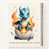 Hatching Baby Dragon Spark Notizblock (Rückseite)