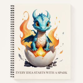 Hatching Baby Dragon Spark Notizblock