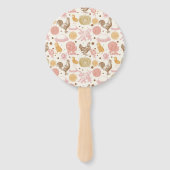 Hatching Bald Chicken Girl Baby Dusche Fächer (Rückseite)