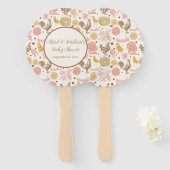 Hatching Bald Chicken Girl Baby Dusche Fächer (Vorne und Hinten)