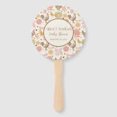 Hatching Bald Chicken Girl Baby Dusche Fächer (Vorderseite)