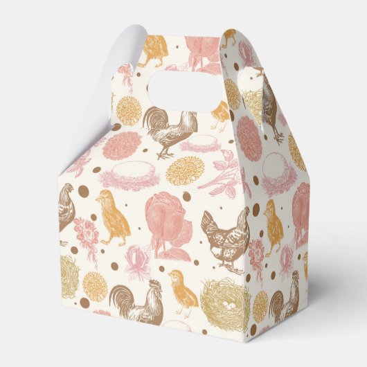 Hatching Bald Chicken Girl Baby Dusche Geschenkschachtel (Rückseite)