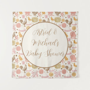 Hatching Bald Chicken Girl Baby Dusche Wandteppich