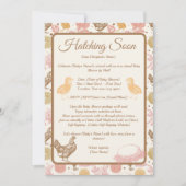 Hatching Bald Chicken Girl Baby Shooter by Mail Einladung (Vorderseite)