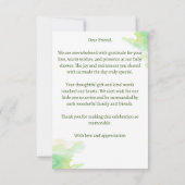 Hatching bald niedlicher grüner Dinosaurier Dankeskarte (Rückseite)