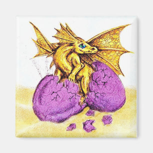 Hatching Bronze Dragon Magnet