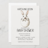 Hatching Bunny Baby Dusche Einladung (Vorne/Hinten)