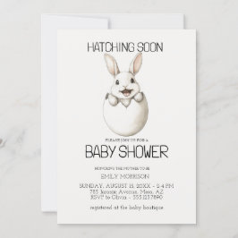 Hatching Bunny Baby Dusche Einladung