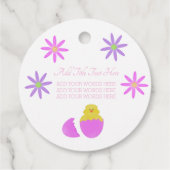 Hatching Chick Personalisiert Gefälligkeitstags Geschenkanhänger (Rückseite)
