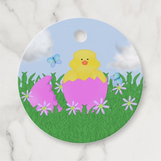 Hatching Chick Personalisiert Gefälligkeitstags Geschenkanhänger (Vorderseite)