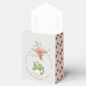 Hatching Dino with Pink Bow Baby Shower Geschenkschachtel (Geöffnet)