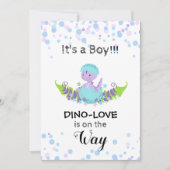 *~* Hatching Dinosaur Baby Boy Shower Einladung (Vorderseite)