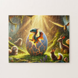 Hatching Dragon Magical Forest Scene Puzzle