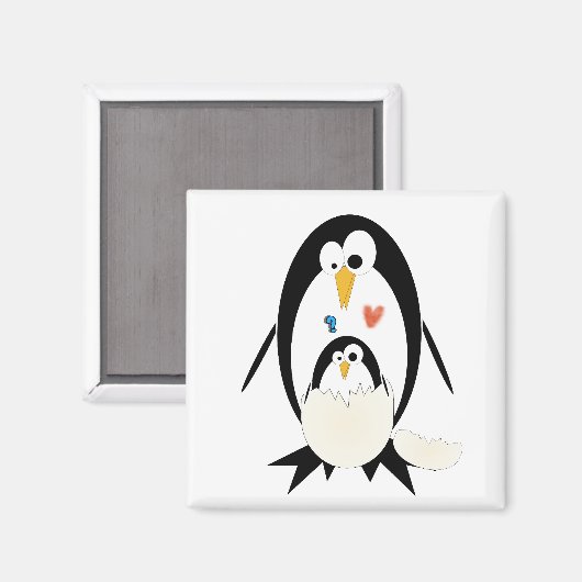 Hatching Pinguin Magnet (Vorderseite/Rückseite)
