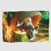 Hatching Rhino Golfhandtuch (Horizontal)