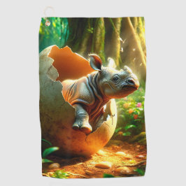 Hatching Rhino Golfhandtuch