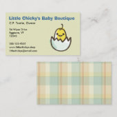 Hatching Yellow Chick Visitenkarte (Vorne/Hinten)