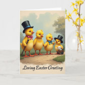 Hatchling-Freunde Frühling Grußkarte Karte (Gelbe Blume)