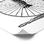 Hate Cyclists Funny Poster (Ecke)